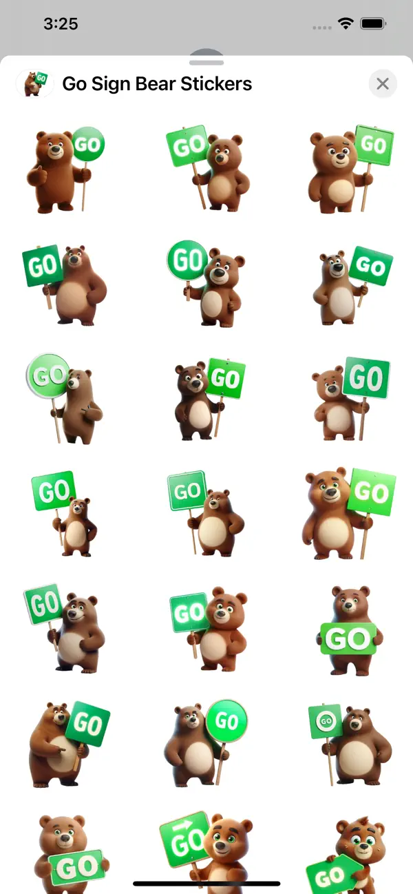 Screenshot #1 pour Go Sign Bear Stickers