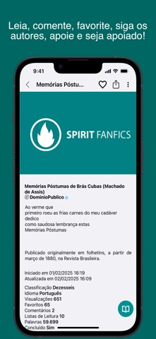 Spirit Fanfics e Histórias iPhone screenshot 5