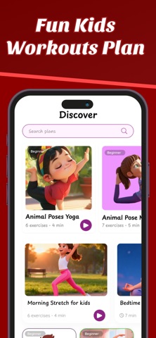 Kids Workout, Fitness For Kids iPhone screenshot