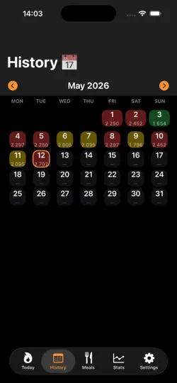 Screenshot von Energy Cauldron Tracker auf dem iPhone 3