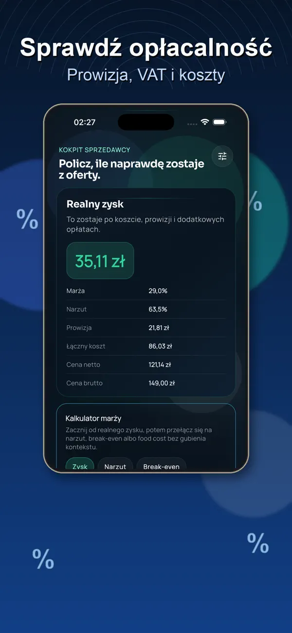 Screenshot #3 pour Kalkulator Marży i Narzutu