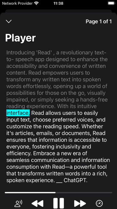 Read - Text To Speech Screenshot