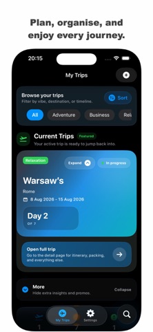 Itinero: Trip & Travel Planner screenshot