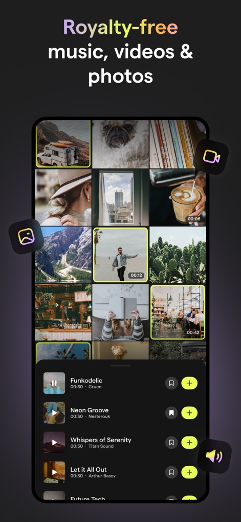 Mojo: AI Video & Reels Editor - Risorse Royalty-Free