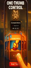 Thumbwarrior: 1-Thumb Card RPG screenshot