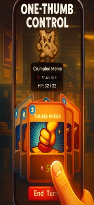 Thumbwarrior: 1-Thumb Card RPG screenshot 6