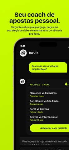 Jarvis Bet: Palpites & Coach iPhone screenshot 4