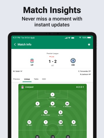 Football League Score 2025 iPad screenshot