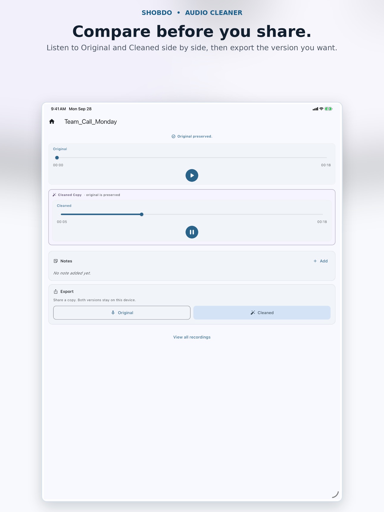 Screenshot 6 of Shobdo: Audio Cleaner