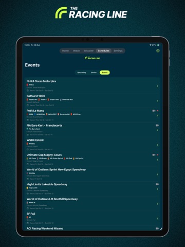 TheRacingLine: Racing Live TV iPad screenshot