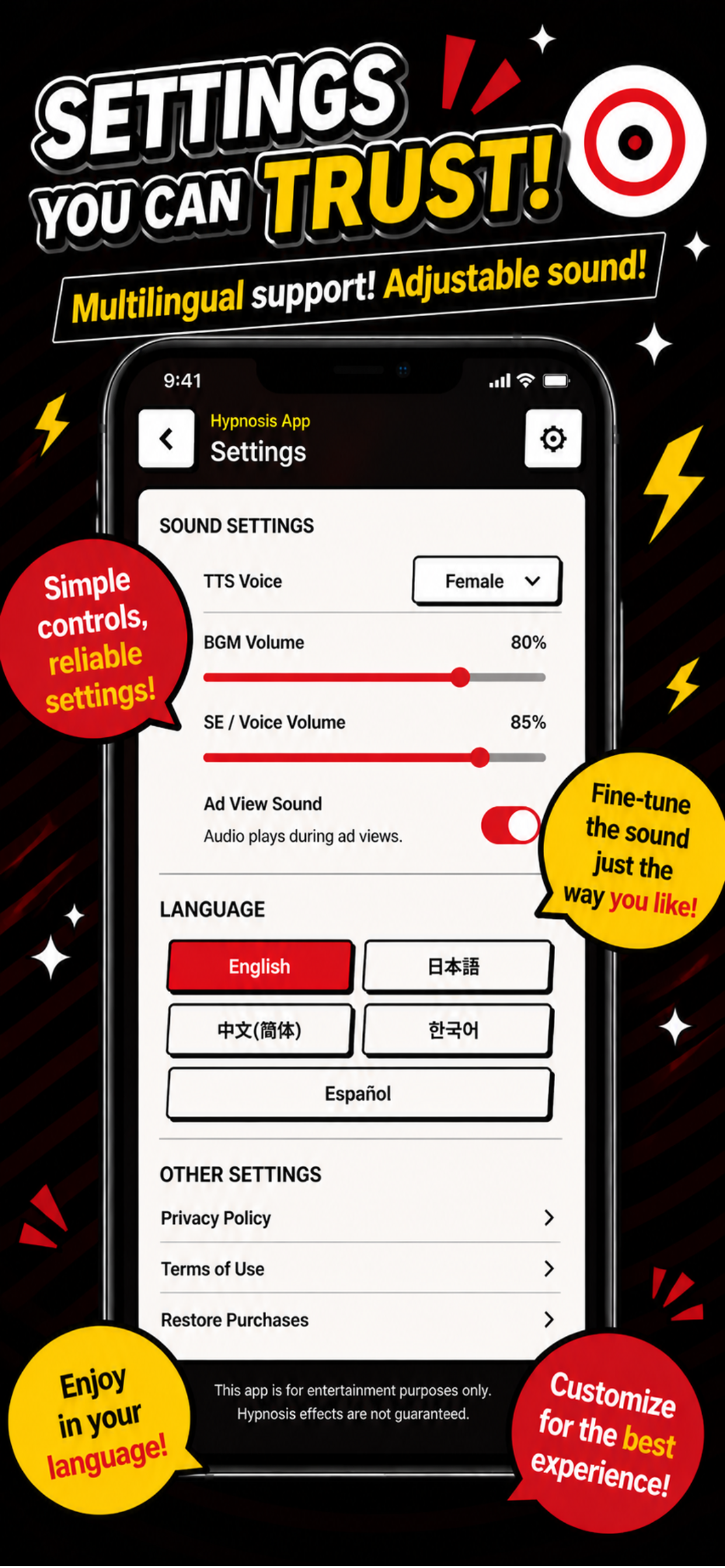 Hypnosis App - Party Games