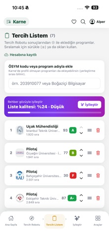 Karne - YKS Tercih Robotu Screenshot 9 of 10