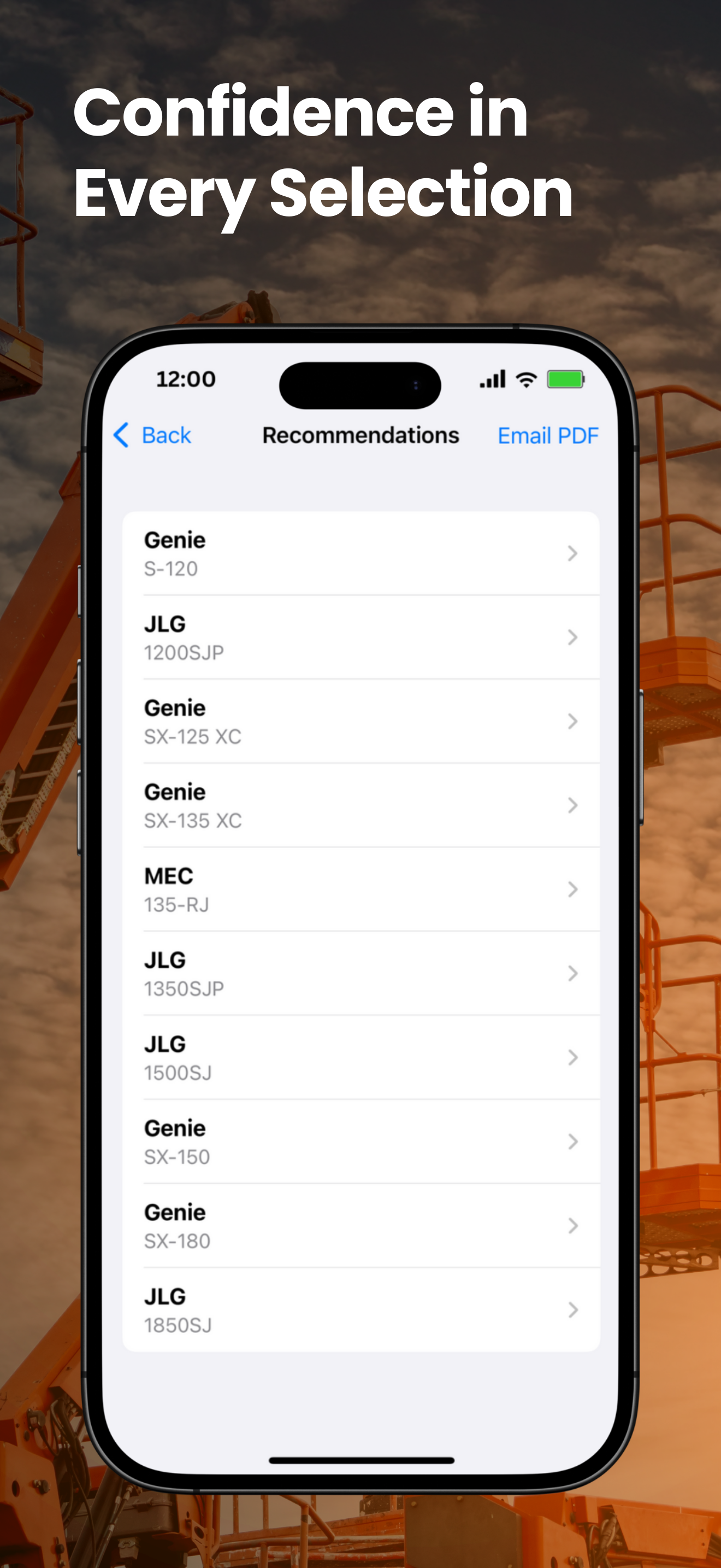 JED-EYE: MEWP and Telehandler screenshot 2