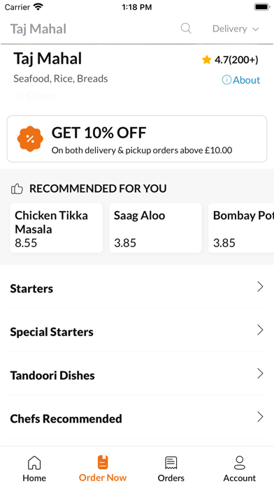 Taj Mahal Pitsea Screenshot