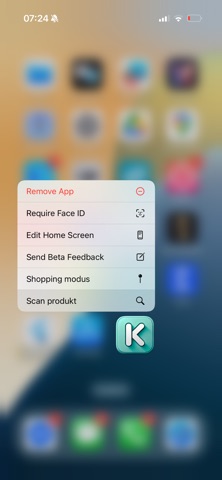 Kurven Shopping list screenshot