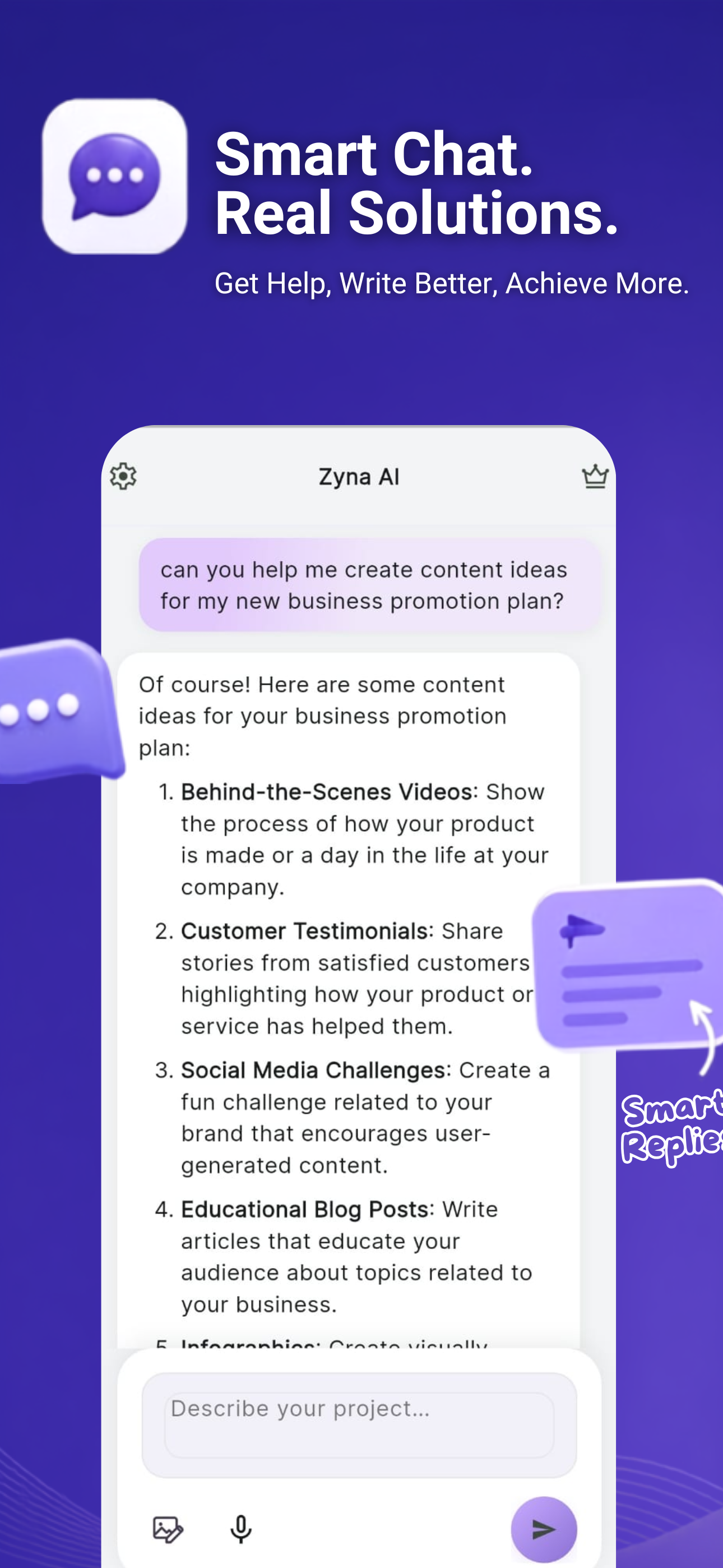 Zyna AI: Chat, Edit, Create screenshot 3