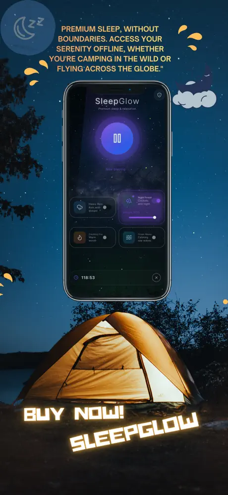 SleepGlow - Sleep & Relax 睡眠白噪音应用截图
