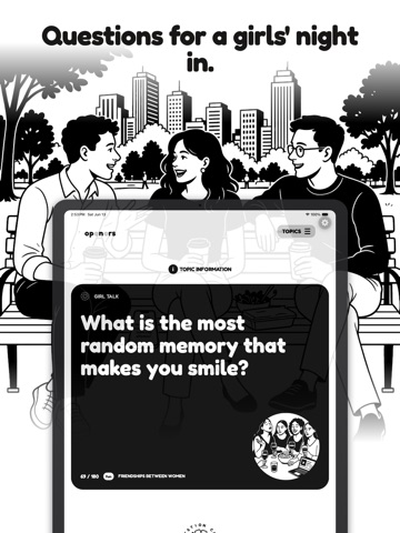 openers: question card games iPad screenshot