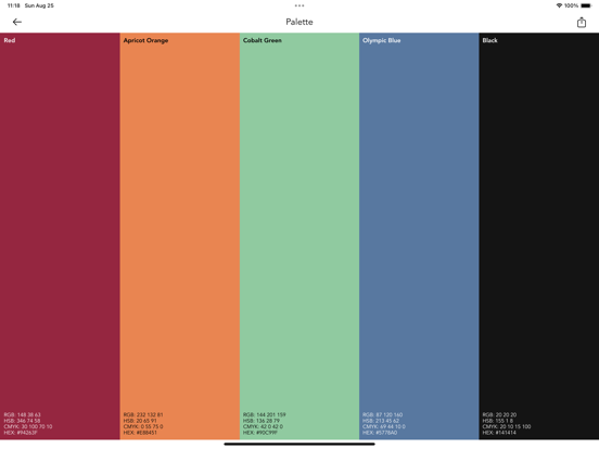 Screenshot #6 pour Sanzo Color Palettes