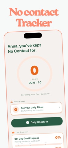 No Contact Tracker - BreakUp iPhone screenshot