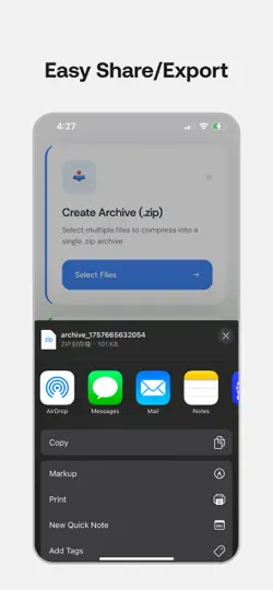 Capture d'écran de Unzip Fast - ZIP RAR 7Z sur iPhone 4