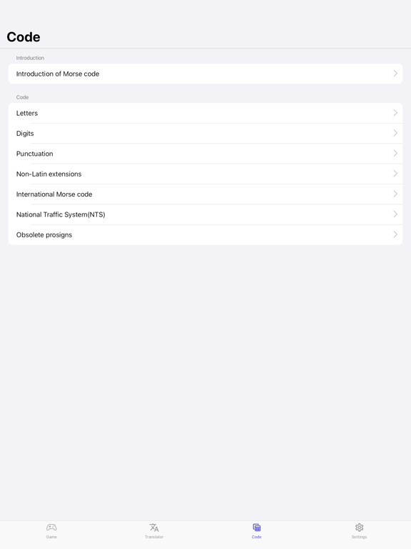 Morse code - Morse Master iPad screenshot 5 - Education app