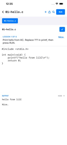 lilC: Mobile C Programming iPhone screenshot 3