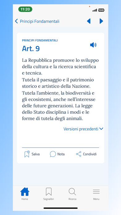 Costituzione Italiana Digitale Screenshot