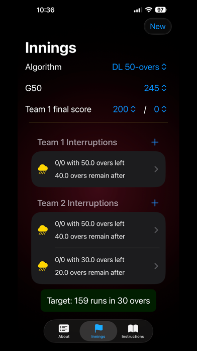 Screenshot #2 pour Duckworth Lewis Standard