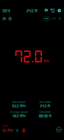 GPS Speedometer Odometer HUD Screenshot 2 of 9