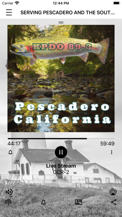 KPDO, Pescadero Public Radio app screenshot