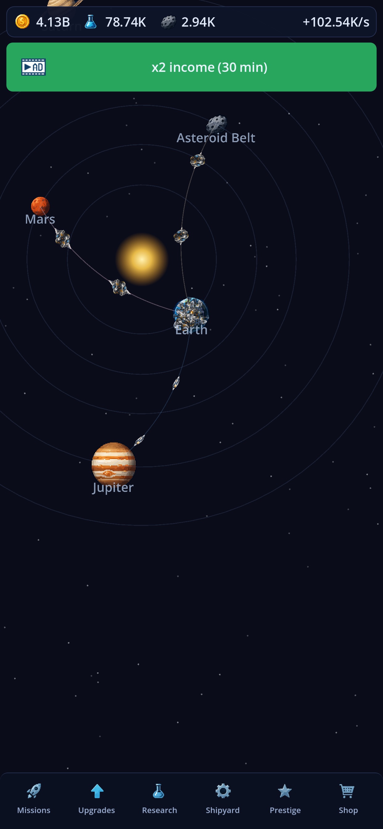 Screenshot 1 of Idle Space Program Game