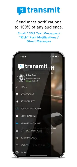Transmit Notifications screenshot 2