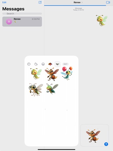 Buzzing Dragonfly Stickers iPad screenshot