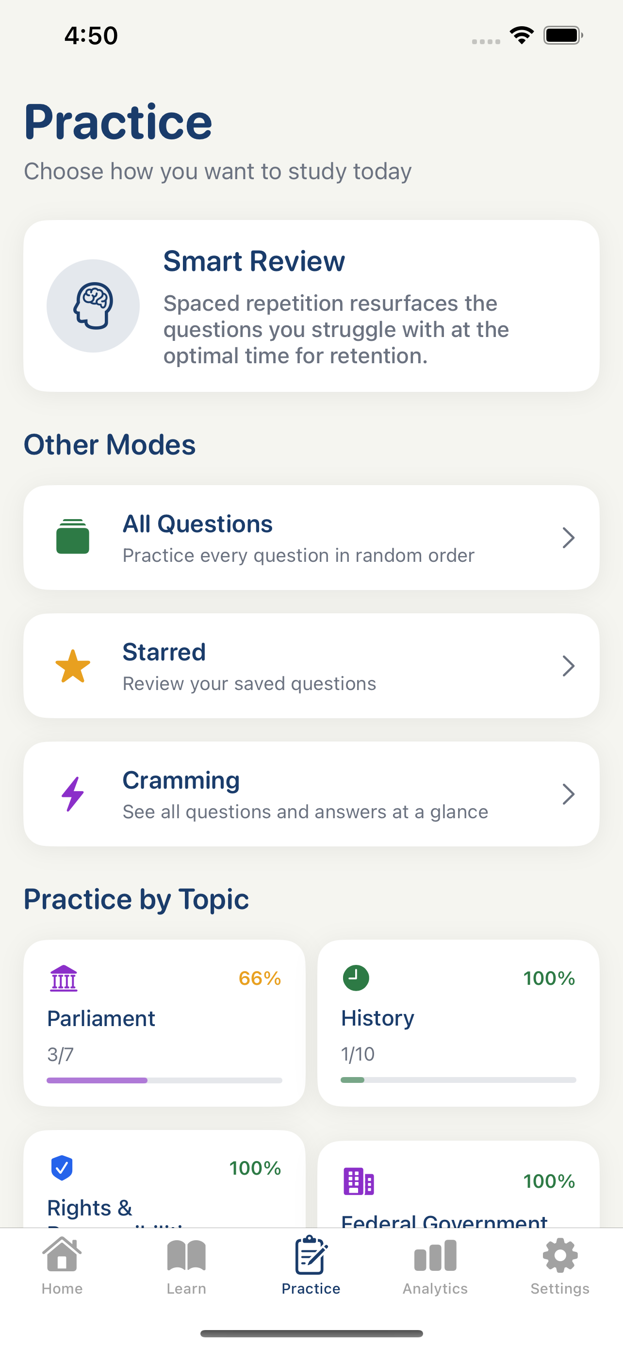 CitizenshipTest screenshot 2