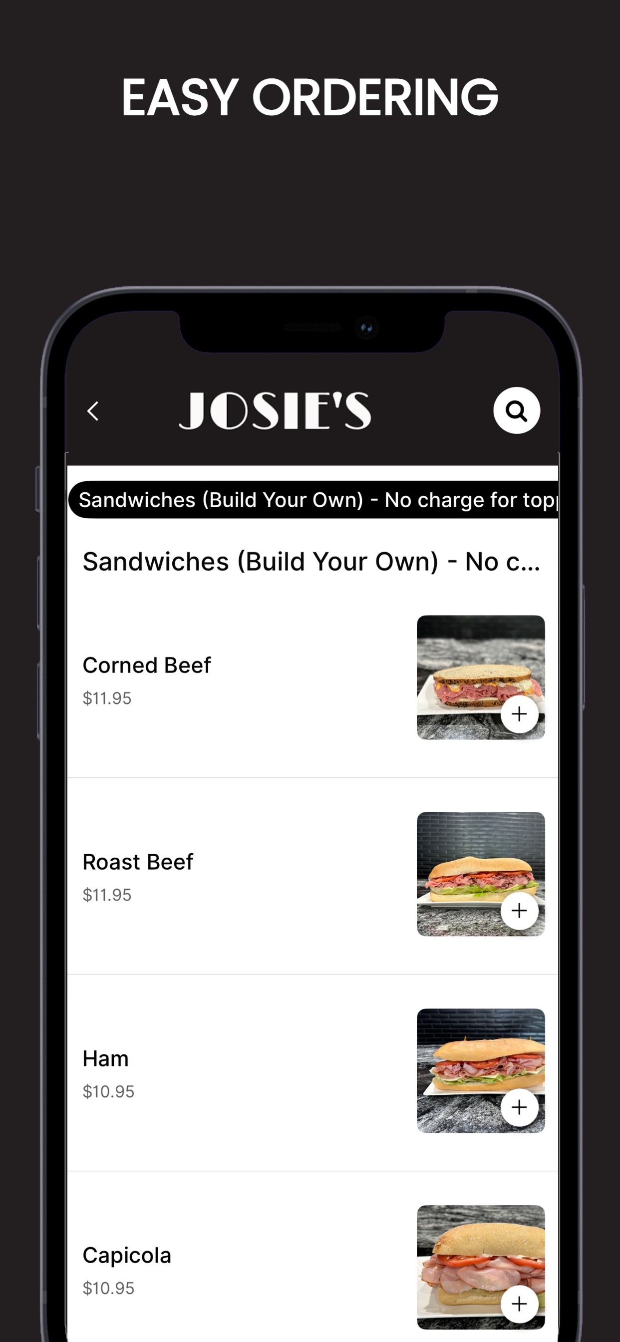 Screenshot 4 of Josie’s New York Deli