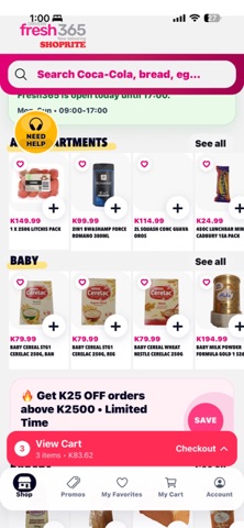 Fresh365 Grocery Zambia screenshot