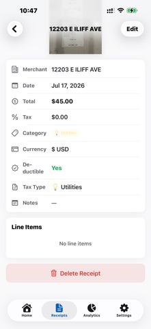 Receipt Keeper - Expense Track iPhone screenshot