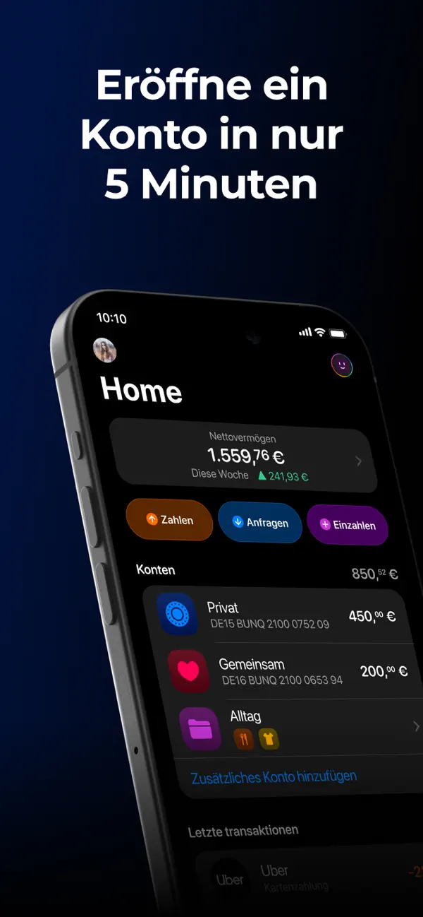 bunq, Screenshot 1