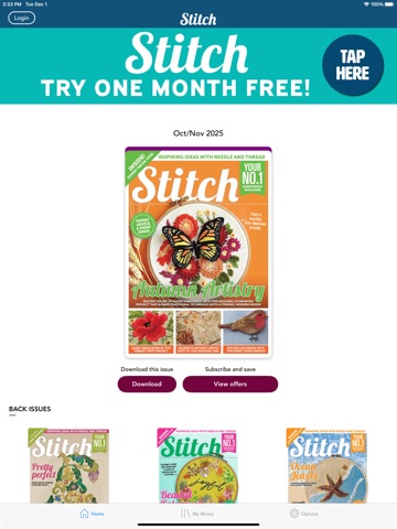 Stitch Magazine. iPad screenshot