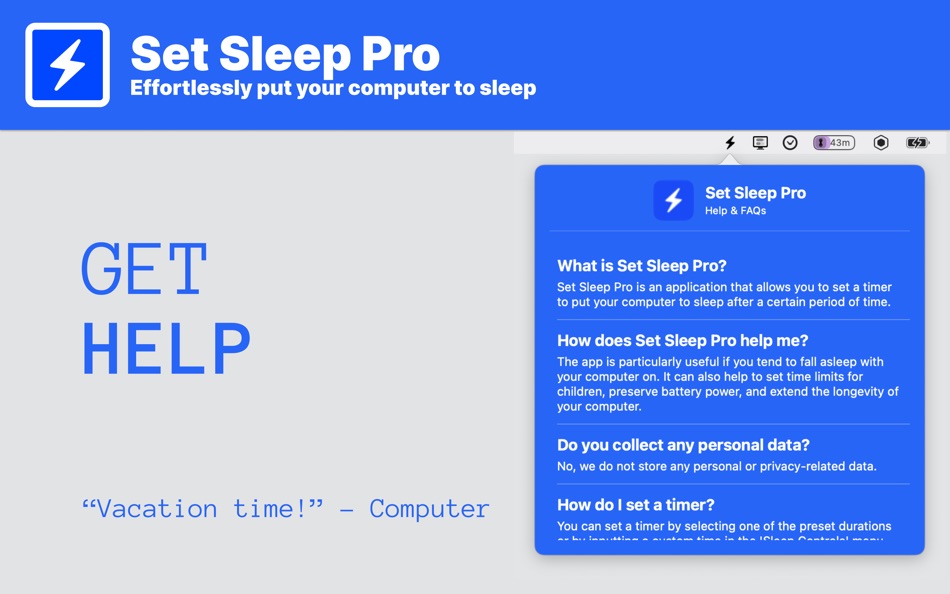 #5. Set Sleep Pro (macOS) 由: Colorful Dots, LLC