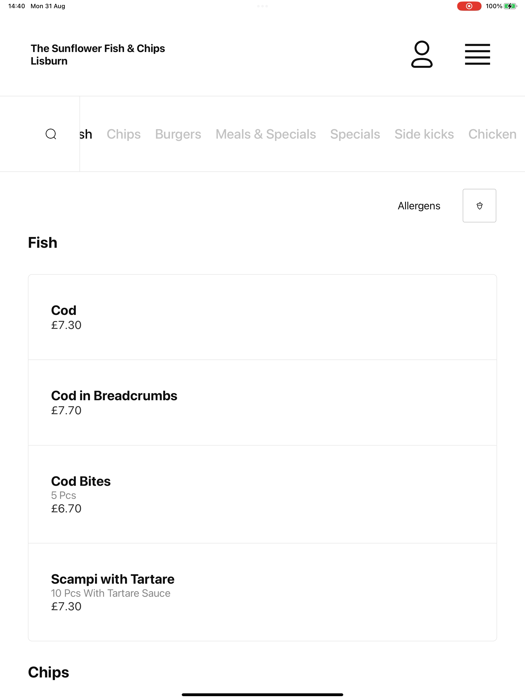 The Sunflower Fish & Chips screenshot 8