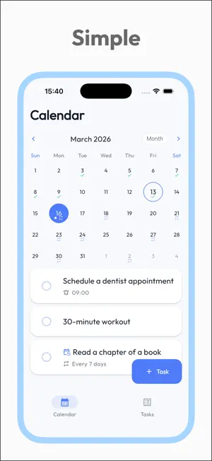 Simple Task - Daily Planner screenshot 1