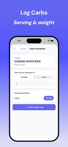 Carby – Carb Counter iPhone screenshot