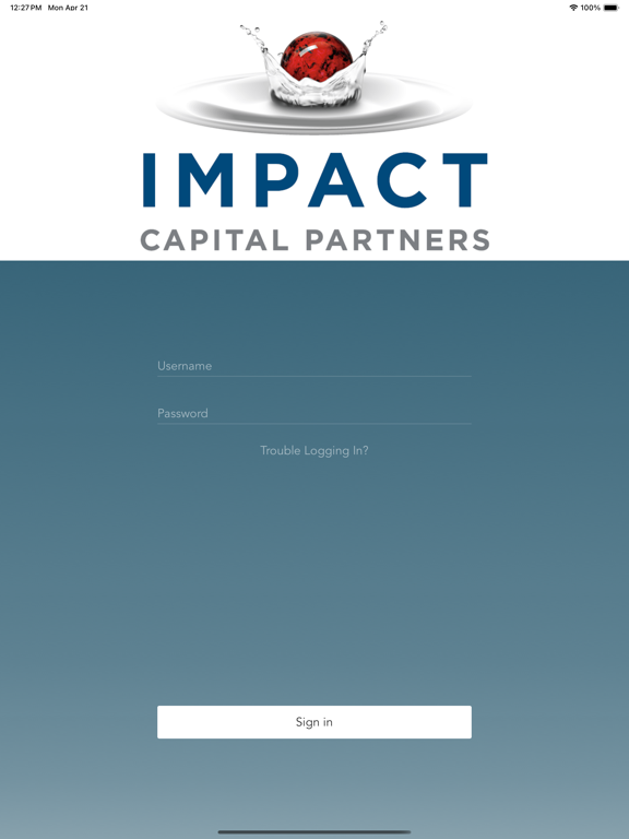 Impact Capital Partners iPad screenshot