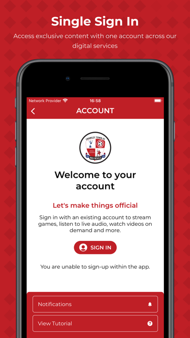 Crawley Town FC Screenshot