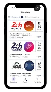 le mans tickets iPhone Captures Décran 2