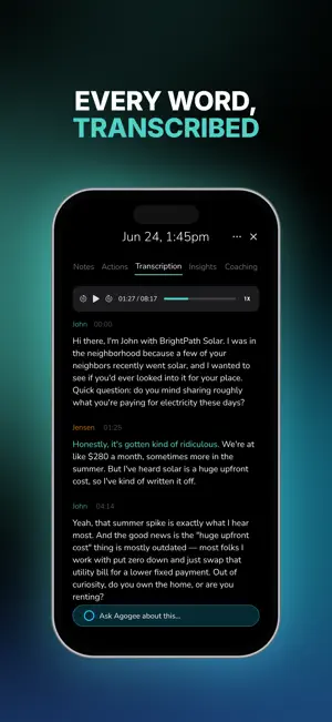 Agogee: AI Sales Notes screenshot 4