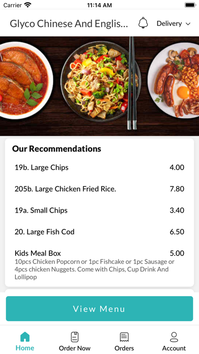 Glyco Chinese And English Meal Screenshot