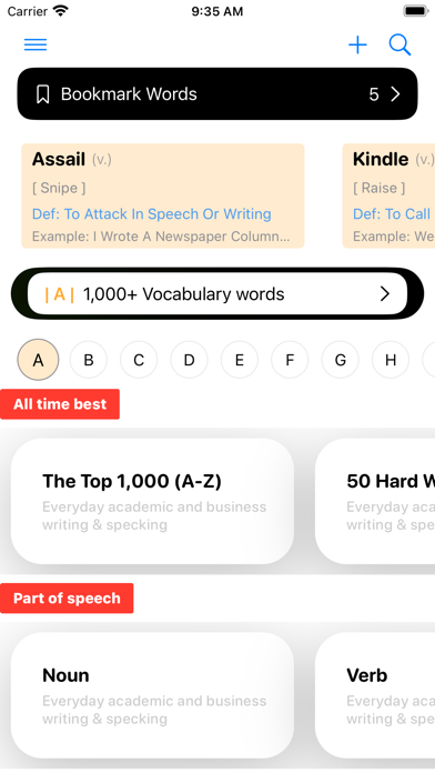 Vocabulary Builder daily words Screenshot